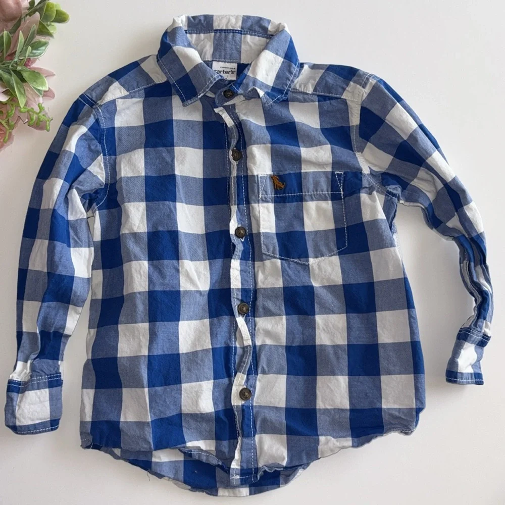 Carter’s Boys Cotton Button Down Shirt 2T Spring Shirt Easter Boys Shirt